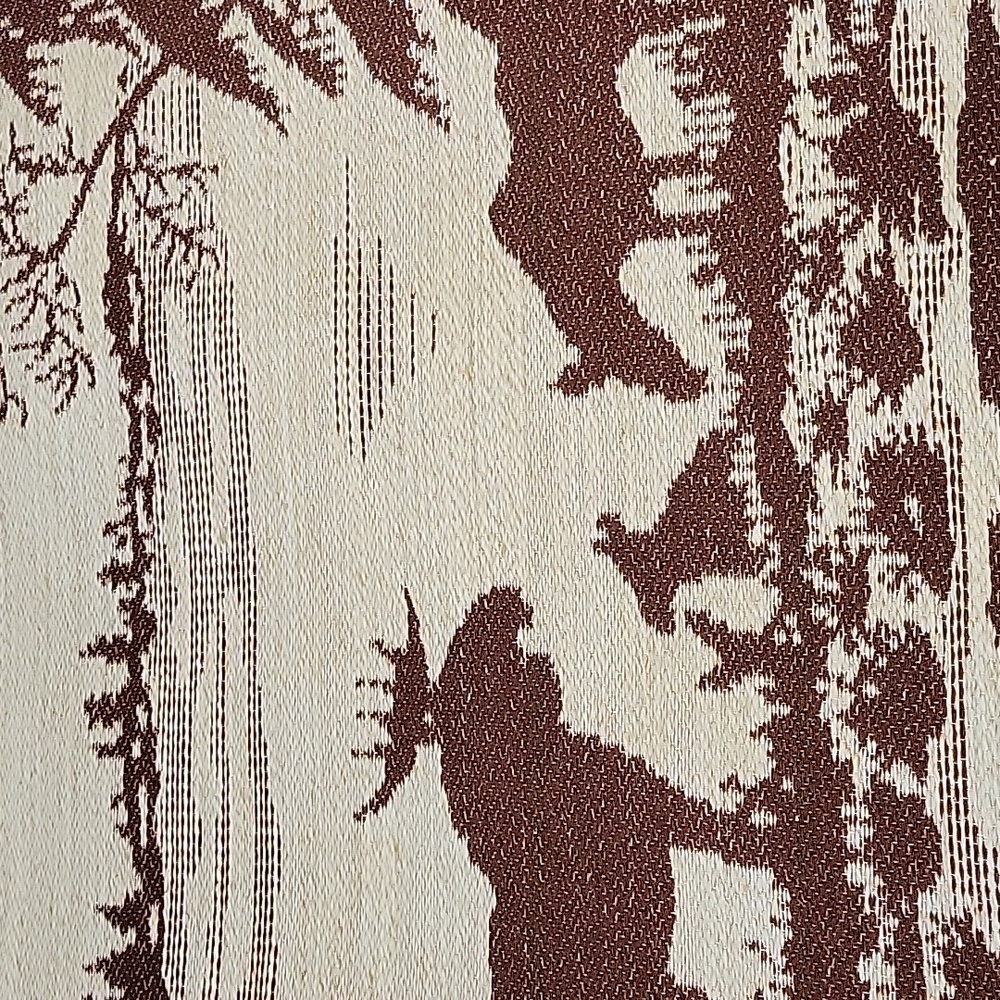 Margareta Eriksson Family Of Moose Brown and Cream Patterned Textile